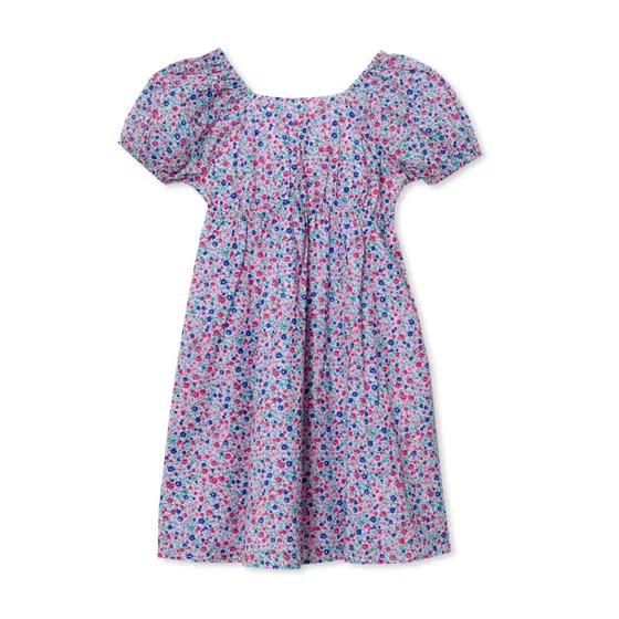 Girls Short Sleeve Bow Dress - primary