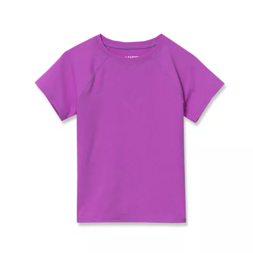 Girls Chlorine Resistant Short Sleeve Magic Print Swim Rash Guard, alternative image