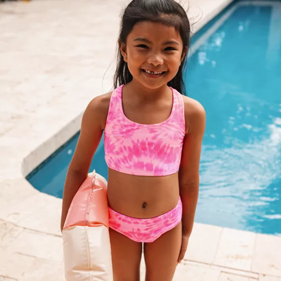 Girls Reversible Sporty Bikini Swimsuit Set - primary