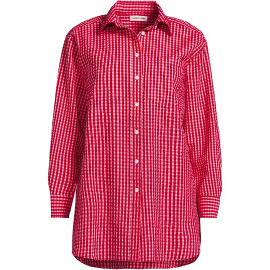 Womens Plus Size Red Shirts & Blouses | Lands' End