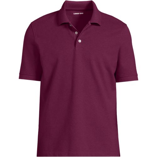 Short Sleeve Performance Piqué Polo, Men, size: XL, regular, Red, Cotton-blend, by Lands' End