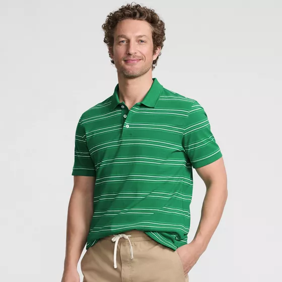 Men's Short Sleeve Performance Mesh Pique Polo - primary