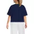 Women's Plus Size Short Sleeve Slub jersey Eyelet T-Shirt, Back