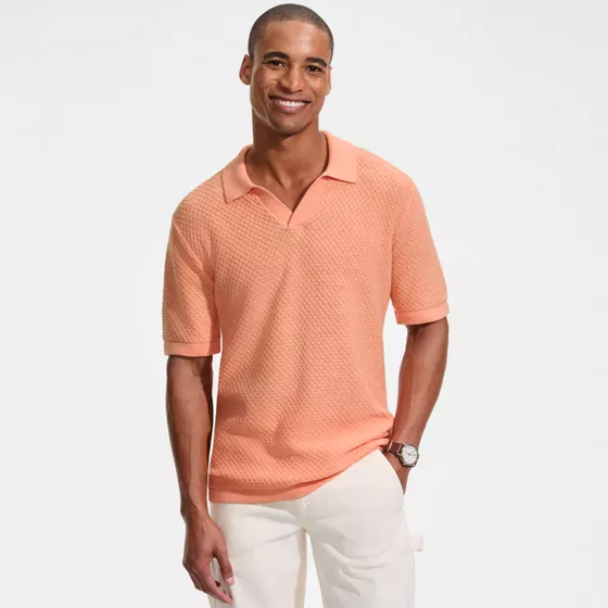 Men's Short Sleeve Johnny Collar Polo - primary