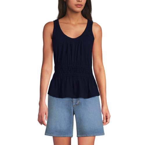 Women's Slub Rouched Tank Top - image 2