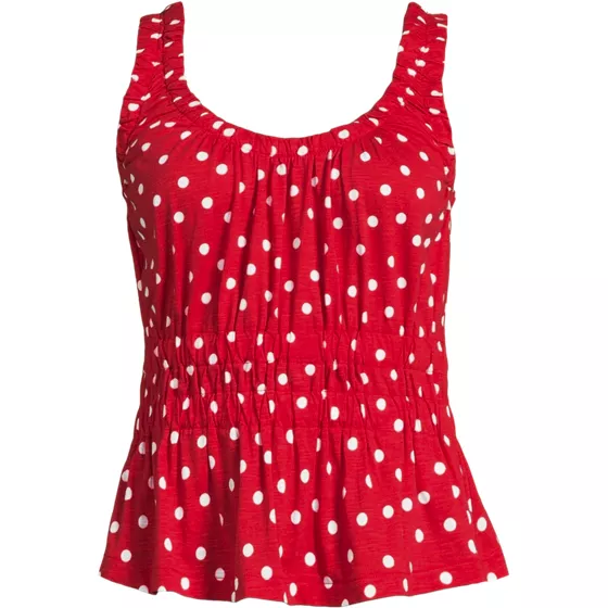 Women's Plus Size Slub Rouched Tank Top - primary