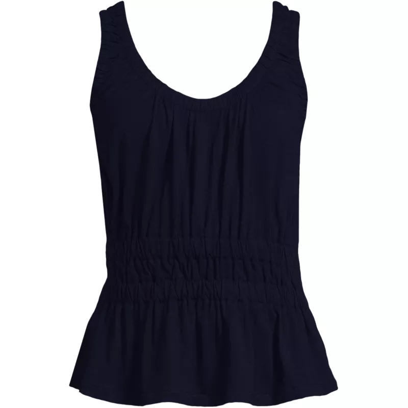 Women's Slub Rouched Tank Top, Front