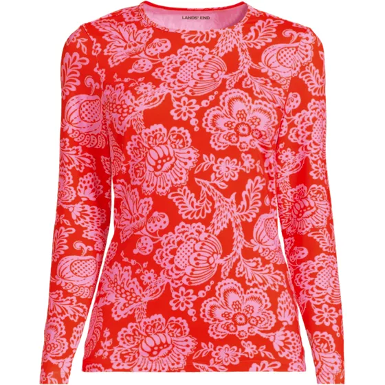 Women's Long Sleeve Crewneck Garden Tee - Sunshade UPF 50 Quick Dry - primary