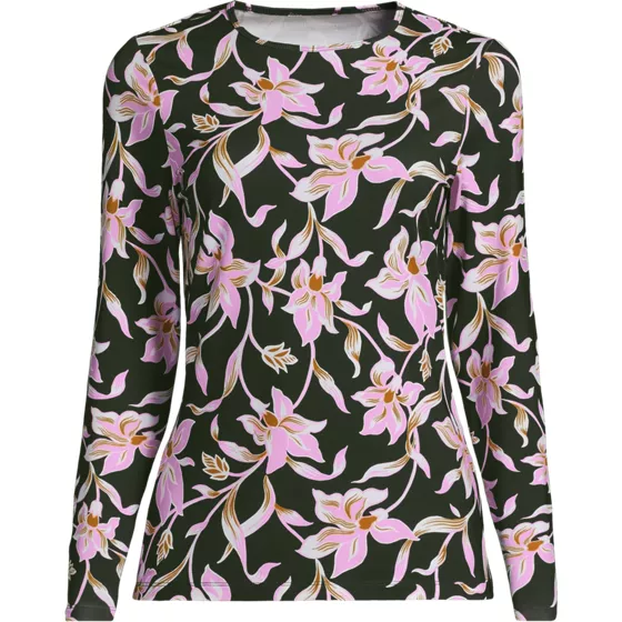 Women's Long Sleeve Crewneck Garden Tee - Sunshade UPF 50 Quick Dry - primary