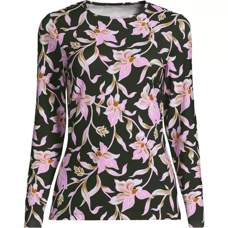 Women's Long Sleeve Crewneck Garden Tee - Sunshade UPF 50 Quick Dry, Front