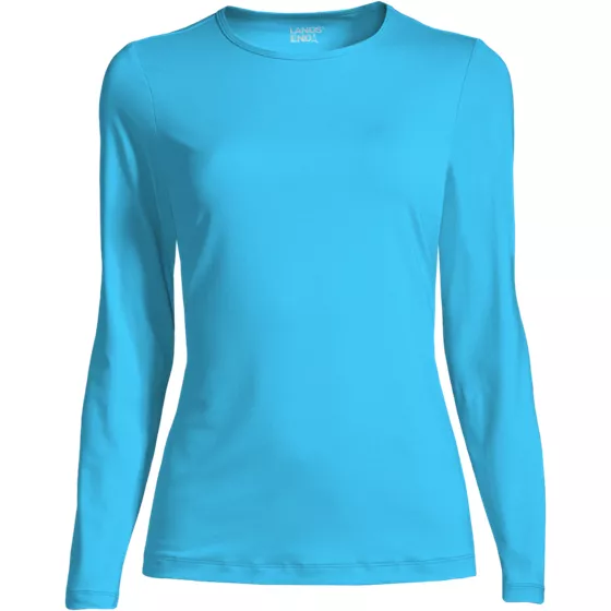 Women's Petite Long Sleeve Crewneck Garden Tee - Sunshade UPF 50 Quick Dry - primary