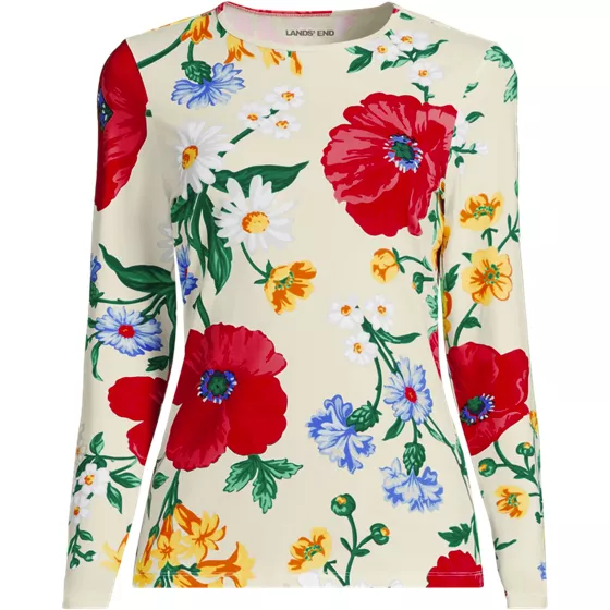 Women's Long Sleeve Crewneck Garden Tee - Sunshade UPF 50 Quick Dry - primary