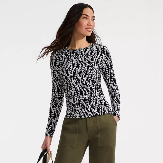 Women's Long Sleeve Crewneck Garden Tee - Sunshade UPF 50 Quick Dry - primary