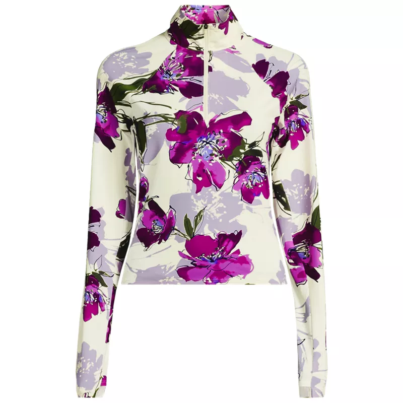 Women's SunShade UPF 50 Quarter Zip Rash Guard, Front