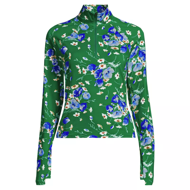 Women's SunShade UPF 50 Quarter Zip Rash Guard, Front