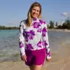 Women's SunShade UPF 50 Quarter Zip Rash Guard, alternative image
