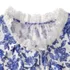 Women's Lightweight Jersey Button Front Lace Trim Tank, alternative image