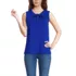 Women's Lightweight Jersey Button Front Lace Trim Tank, Front