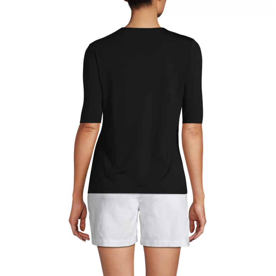 Women's Elbow Sleeve Crewneck Garden Tee  Sunshade UPF 50 Quick Dry view 4