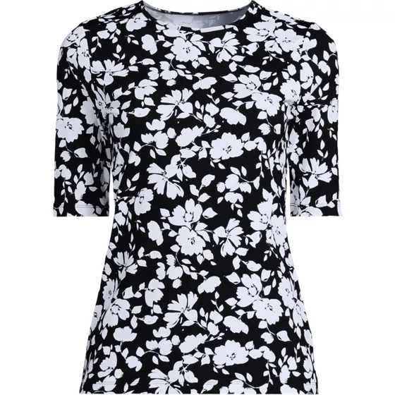 Women's Elbow Sleeve Crewneck Garden Tee- Sunshade UPF 50 Quick Dry - primary