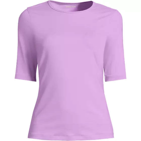 Women's Elbow Sleeve Crewneck Garden Tee- Sunshade UPF 50 Quick Dry - primary