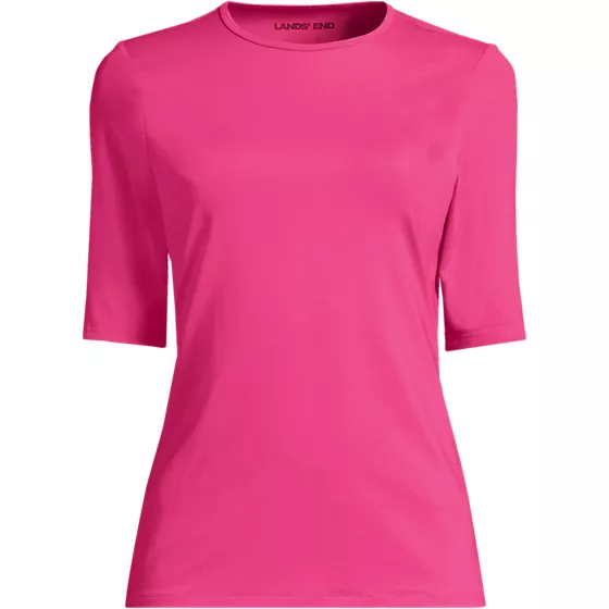 Women's Elbow Sleeve Crewneck Garden Tee- Sunshade UPF 50 Quick Dry - primary