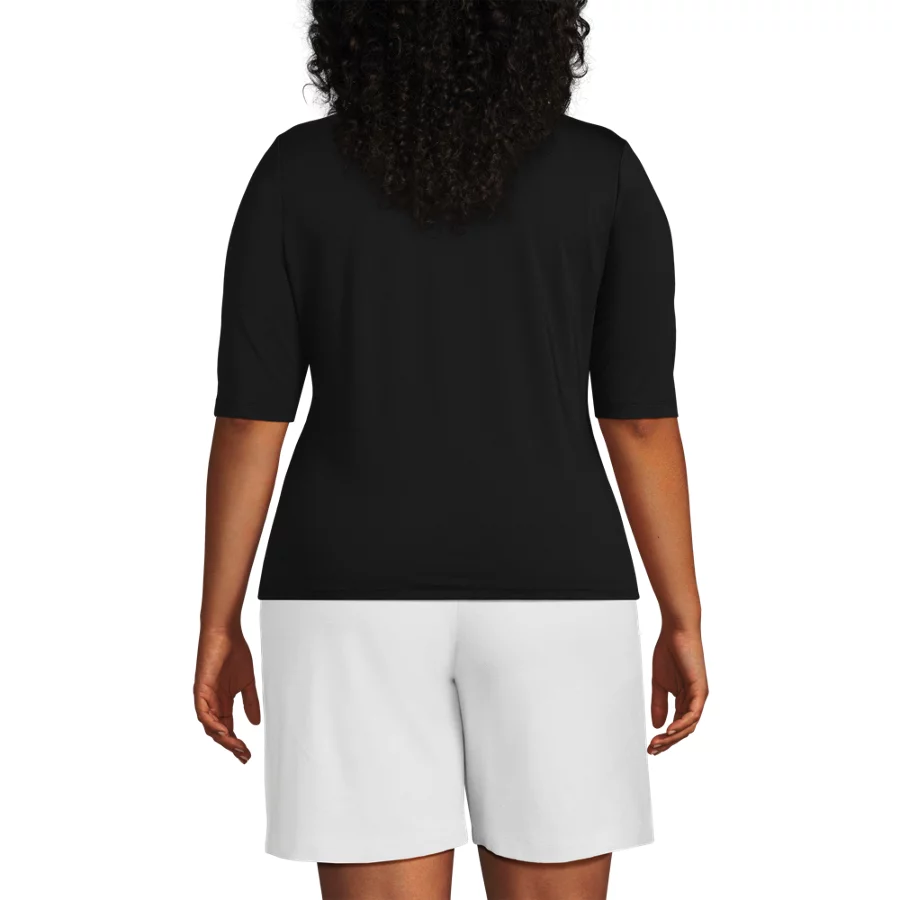 Women's Elbow Sleeve Crewneck Garden Tee  Sunshade UPF 50 Quick Dry view 3