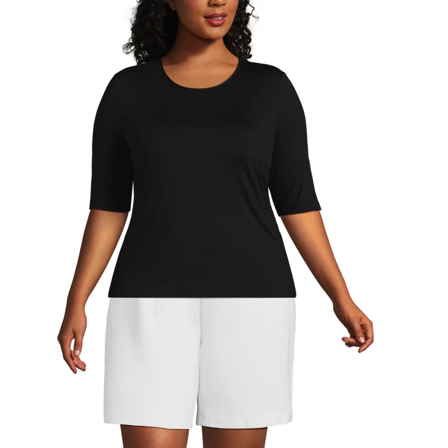 Women's Elbow Sleeve Crewneck Garden Tee  Sunshade UPF 50 Quick Dry view 5