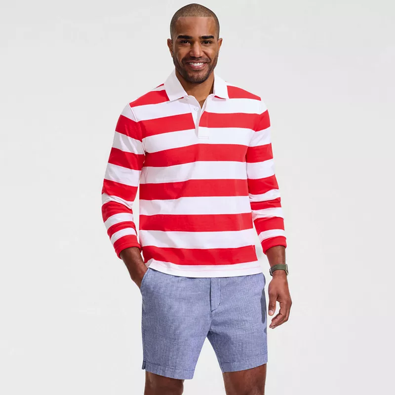Men's 7" Linen Cotton Elastic Waist Short, alternative image