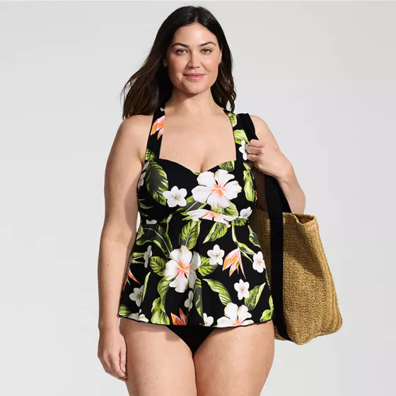 Women's Plus Size Sweetheart Fauxkini One Piece - primary