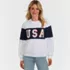 Women's Serious Sweats Oversized Long Sleeve Crew Neck Sweatshirt, Front