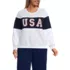 Women's Plus Size Serious Sweats Oversized Long Sleeve Crew Neck Sweatshirt, Front