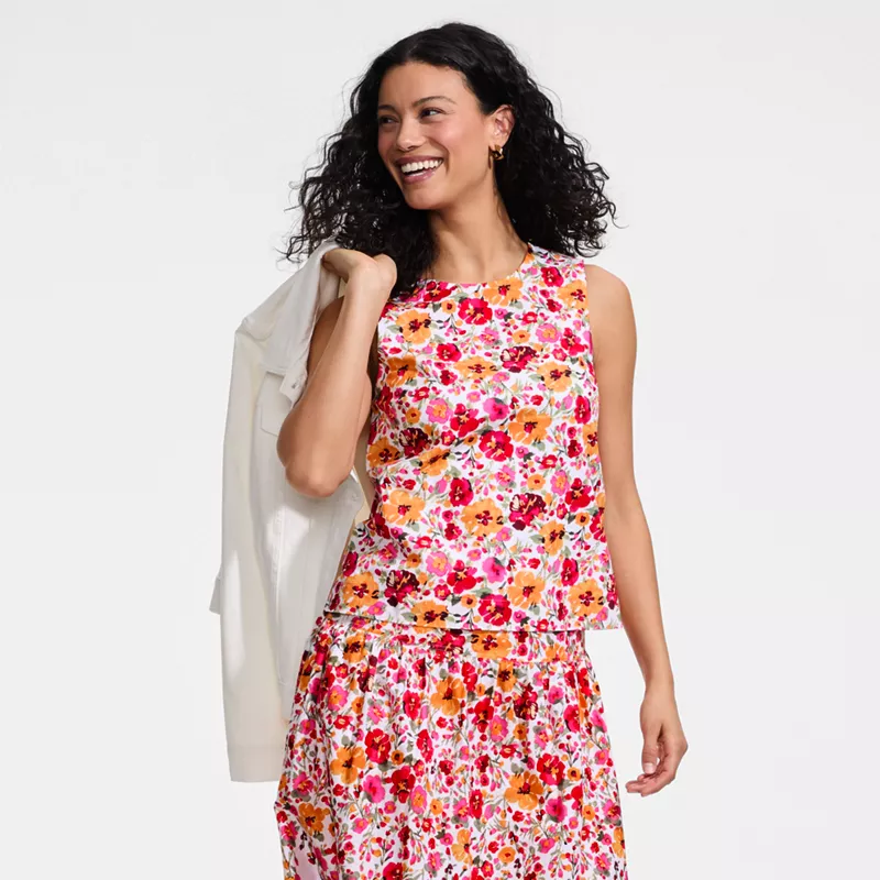 Women's Poplin Sleeveless Shell, alternative image