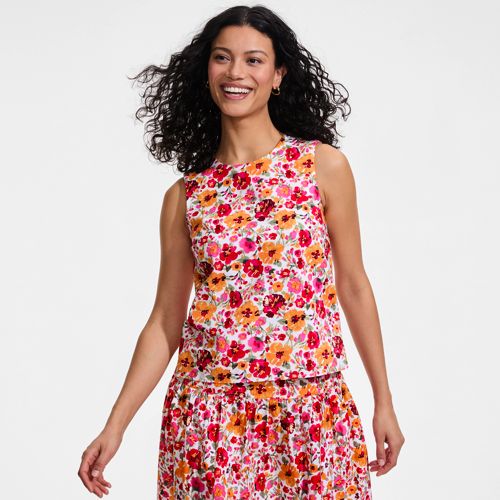 Women's Poplin Sleeveless Shell - image 3