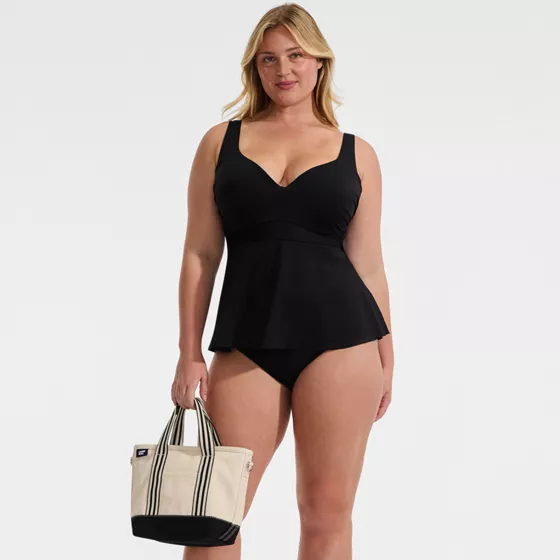 Women's Sweetheart Belted Flutter Tankini - primary