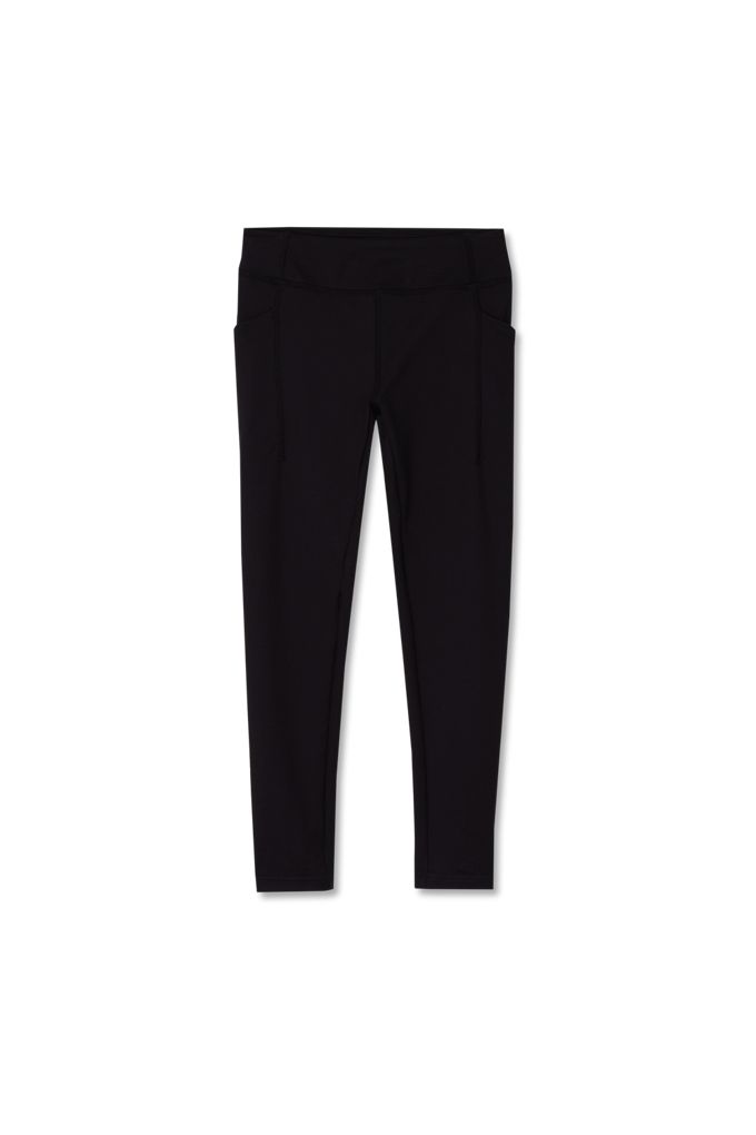 Girls Active Leggings - Lands' End - Black - S