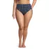 Women's Plus Size Pique High Waisted Adjustable Bikini Bottoms, Front