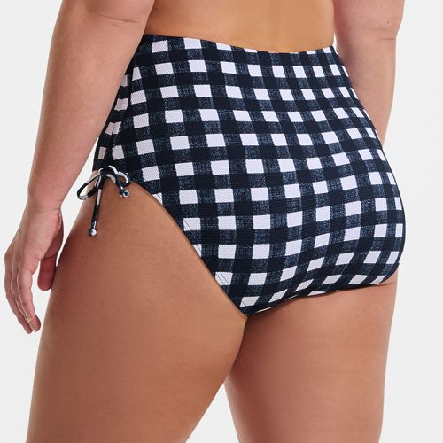  Lands' End Verstellbare High Waist Bikinihose Aus Piqué, Damen, Größe:48 Plus, Blau, Nylon-mischung, By Lands' End 
