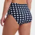 Women's Plus Size Pique High Waisted Adjustable Bikini Bottoms, Back