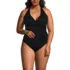 Women's Plus Size Knot Twist Halter One Piece, Front