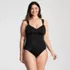 Women's Plus Size Slender Lite Sweetheart Shirred One Piece, Front