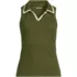 Women's Sleeveless Micro Rib Polo, Front