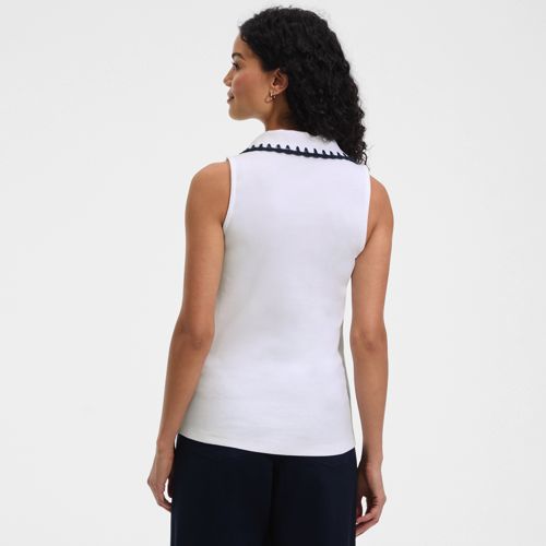 Women's Sleeveless Micro Rib Polo - image 5