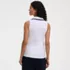 Women's Sleeveless Micro Rib Polo, Back