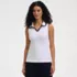 Women's Sleeveless Micro Rib Polo, Front