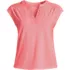 Women's Cap Sleeve Lightweight Jersey Lace Shoulder Tee, Front