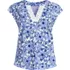 Women's Cap Sleeve Lightweight Jersey Lace Shoulder Tee, Front
