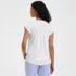 Women's Cap Sleeve Lightweight Jersey Lace Shoulder Tee, Back