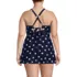 Women's Plus Size Essential Tie Back Ruched Dresskini, Back