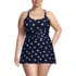 Women's Plus Size Essential Tie Back Ruched Dresskini, Front